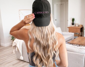 Gorra del zodiaco desgastada, gorra de béisbol astrológica ajustable, gorra de horóscopo personalizada, gorra celestial de moda, regalo astrológico unisex