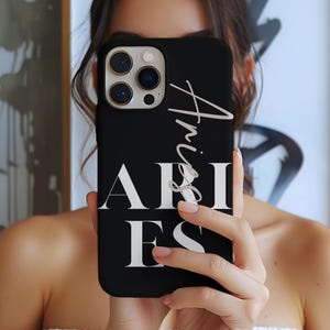 Zodiac Phone Case, Minimal Aries Case for iPhone & Android, Elegant Astrology Gift, Modern Horoscope Cover for Her