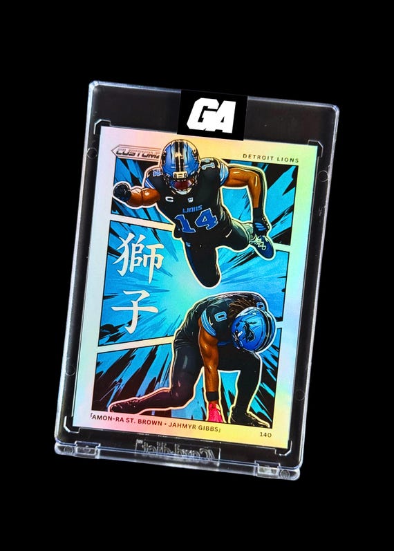 Amon-ra St. Brown/jahmyr Gibbs Collectible Art Trading Card
