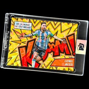 Lionel Messi Custom Made KaBooM Style Trading Card | Argentina | 2022 World Cup
