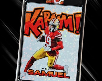 Deebo Samuel KaBaaM! Tarjeta coleccionable novedosa / San Francisco 49ers / Holográfica