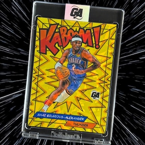 Cartes à collectionner de style KaBooM faites sur commande de Shai Gilgeous-Alexander | Tonnerre d'Oklahoma City | Holographique