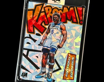 Anthony Edwards Custom Made KaBooM Style Trading Card | Minnesota Timberwolves | Holographic