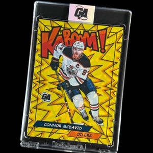 Connor McDavid Custom Made KaBooM Style Trading Card | Edmonton Oilers | Holographic