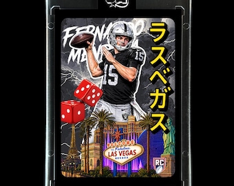 Fernando Mendoza /15 Tarjeta de novato personalizada Kaiju Las Vegas Raiders Edición limitada