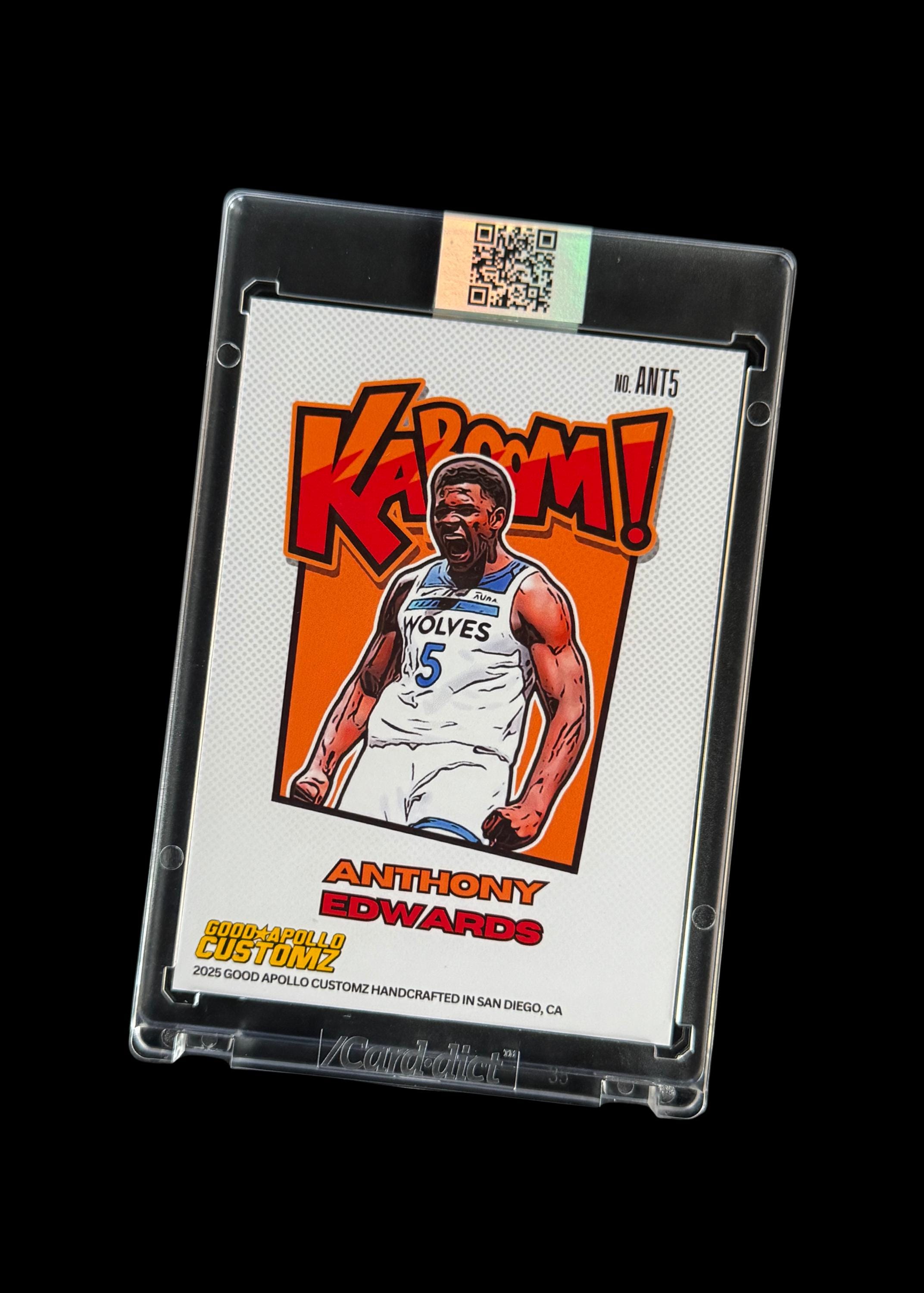Anthony Edwards Custom Made Kaboom Style Trading Card | Minnesota