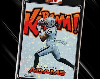Tarjeta coleccionable novedosa de Davante Adams KaBaaM! / Las Vegas Raiders / Holográfica