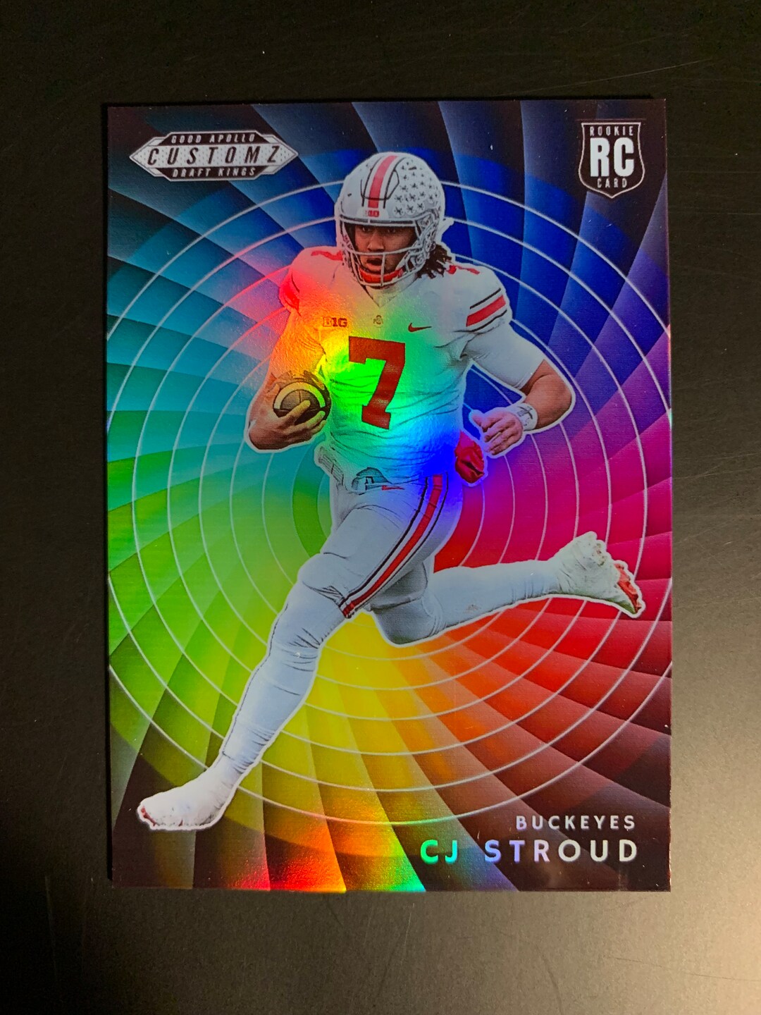2023 CJ Stroud Draft Kings Novelty Trading Card Color Wheel Rookie Houston Texans Ohio State