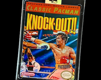 Tarjeta coleccionable de Manny Pacquiao / Estilo troquelado