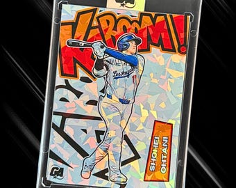 Tarjeta coleccionable personalizada de Shohei Ohtani estilo KaBooM / Los Angeles Dodgers