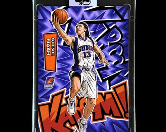 Tarjeta coleccionable personalizada de Steve Nash - Estilo KaBooM / Suns