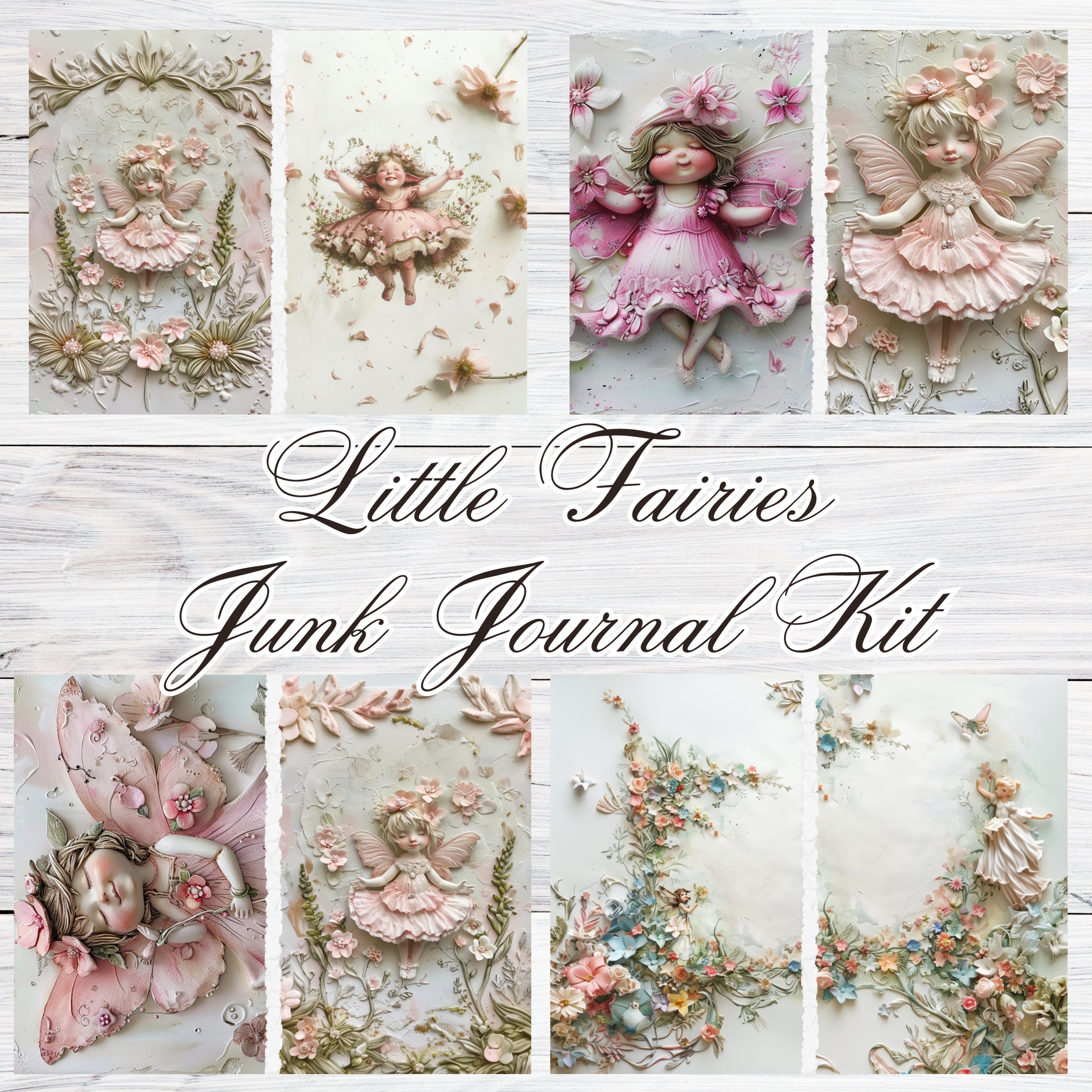 Junk Journal Kit Little Fairies Vintage Ephemera Junkjournal ...