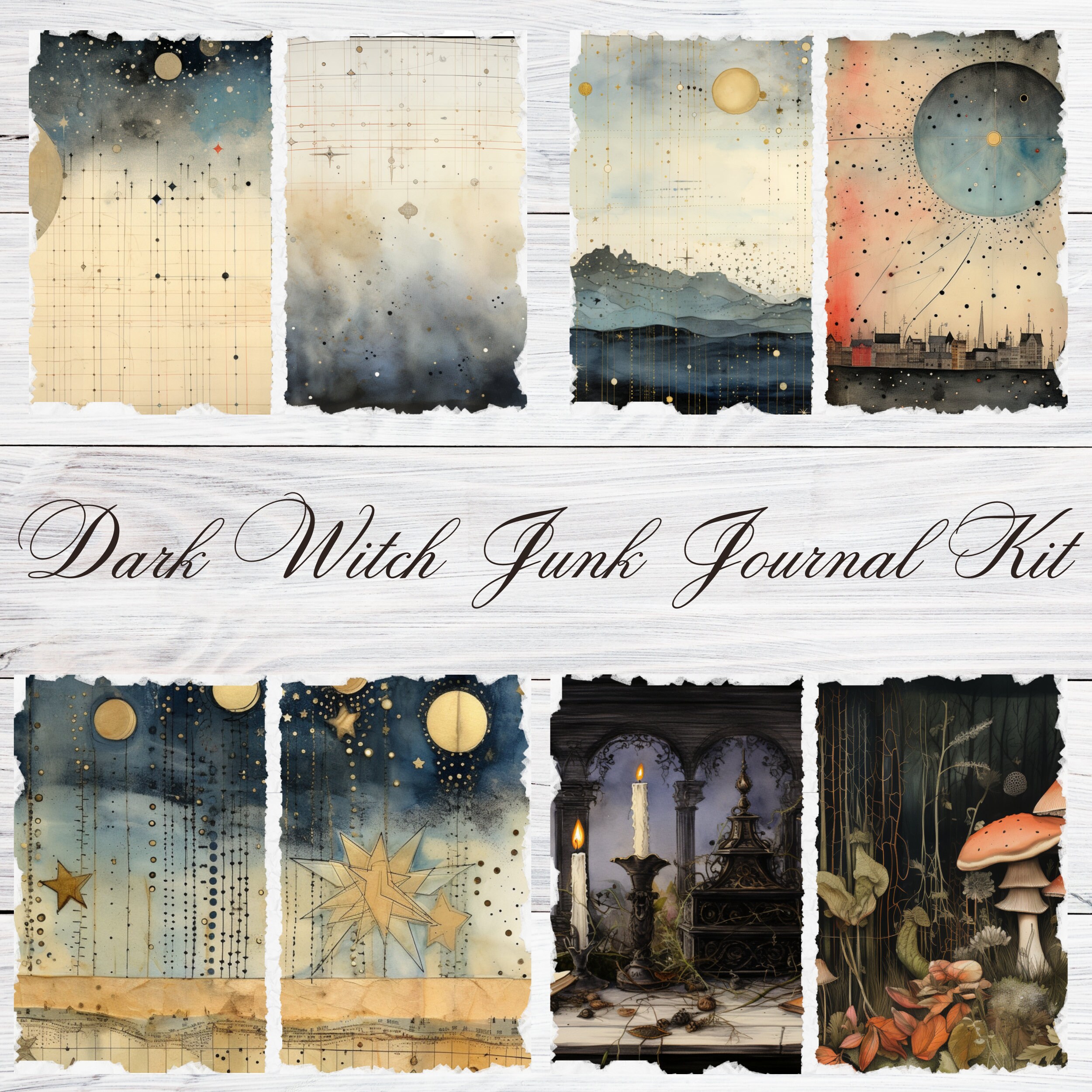 Witch Junk Journal Grimoire Kit Journaling Journalkit Junkjournal ...