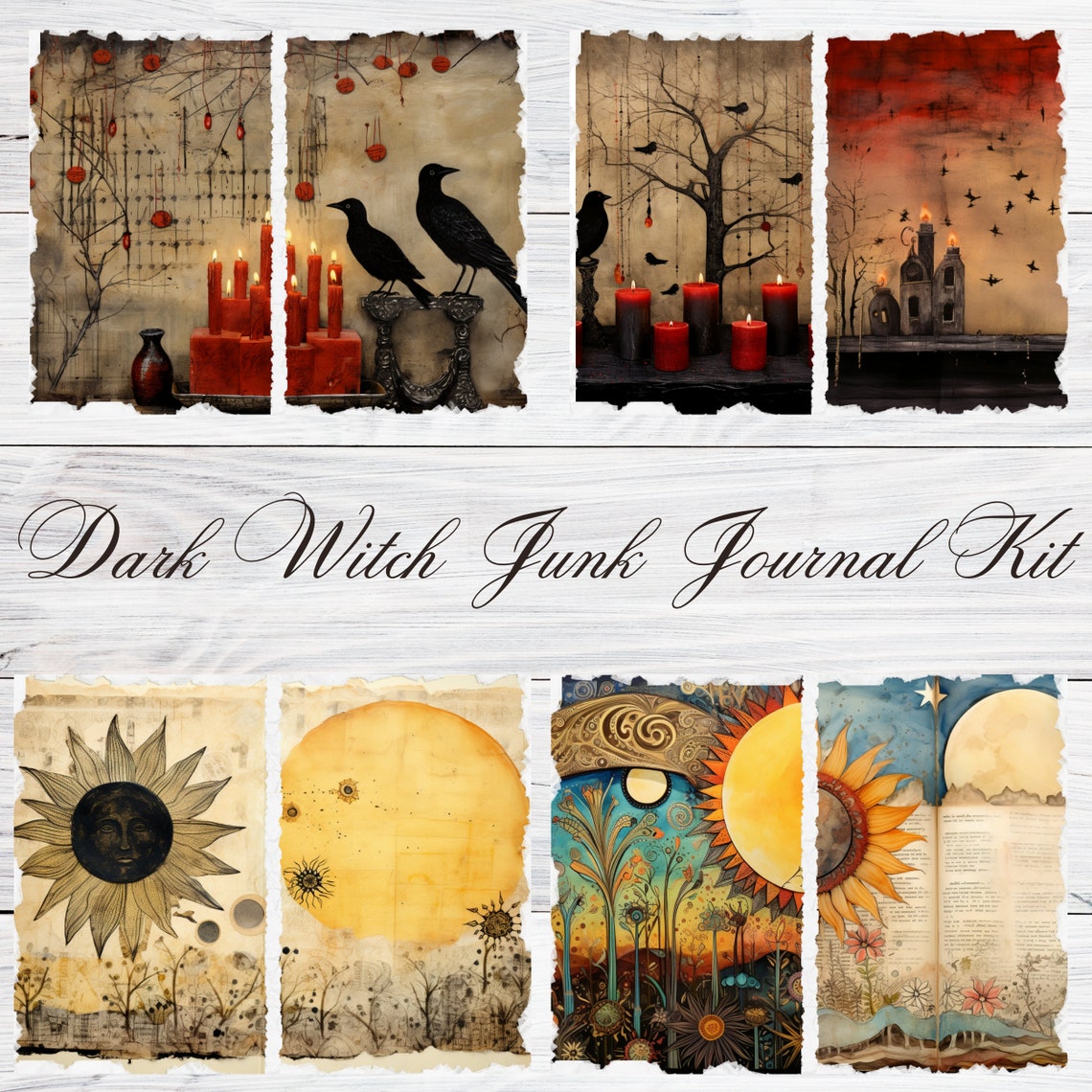 Witch Junk Journal Grimoire Kit Journaling Journalkit Junkjournal ...