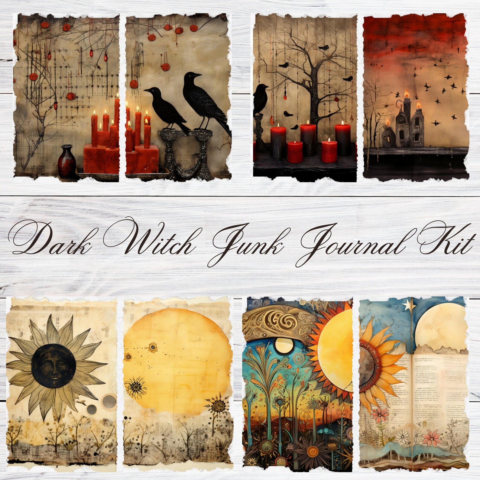 Witch Junk Journal Grimoire Kit Journaling Journalkit Junkjournal ...