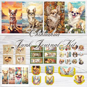 Kit de journal indésirable Chihuahua objectifs de réflexion note de gratitude écriture créative pleine conscience voyage carnet de rêves santé remise en forme journal d'idées mémoire em