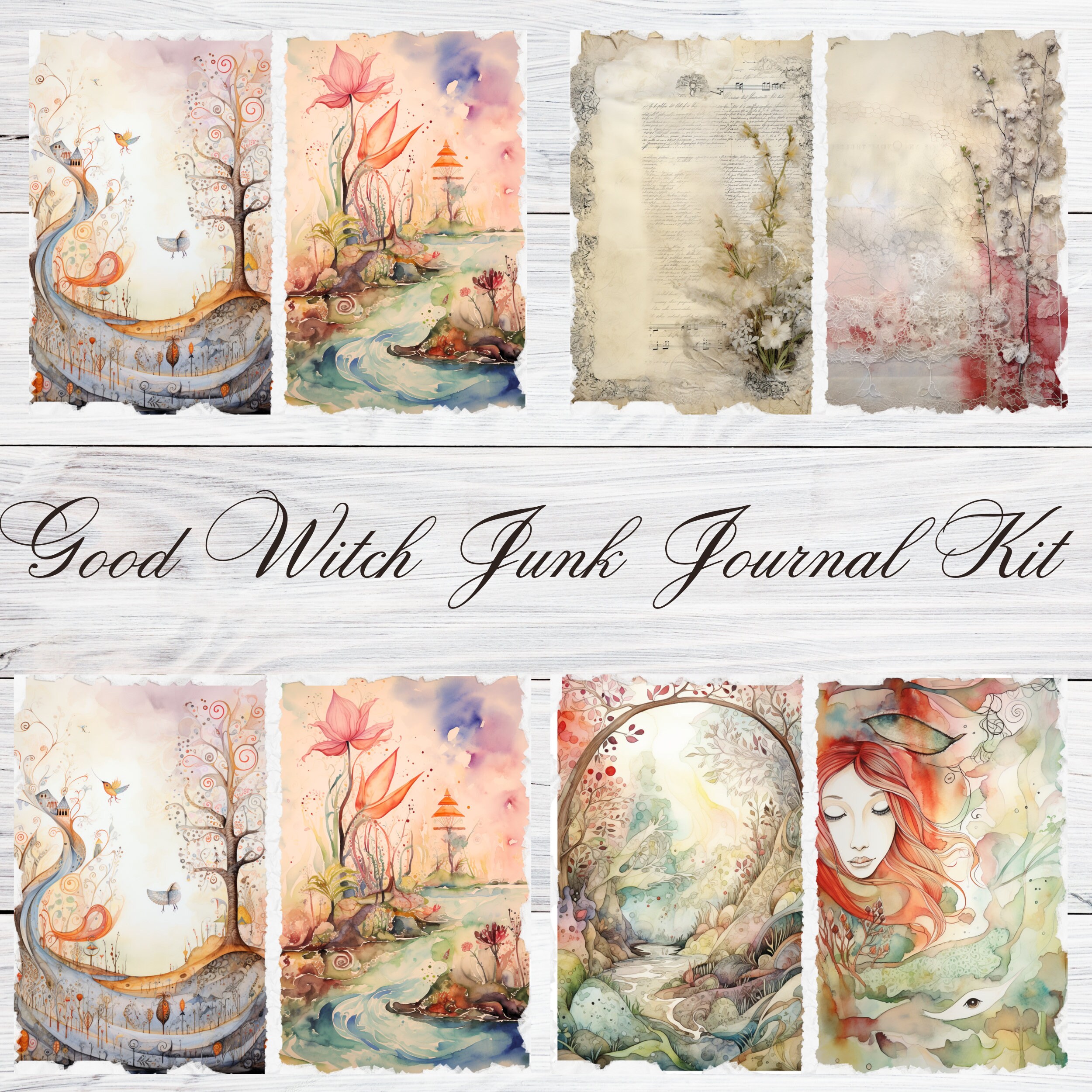 Witch Junk Journal Grimoire Kit Journaling Journalkit Junkjournal ...