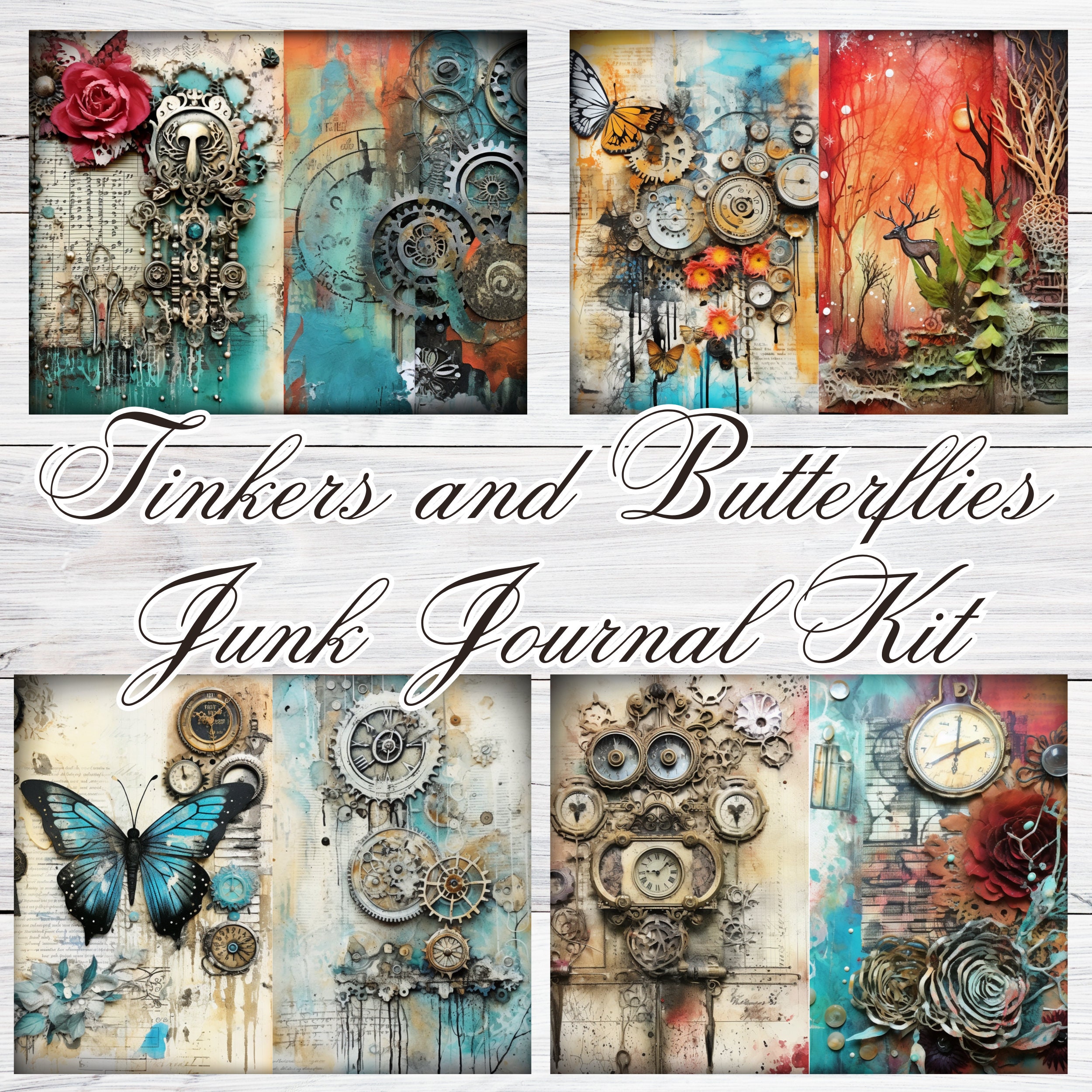 Junk Journal Kit Journaling Kits Junkjournaling Digital Printable ...