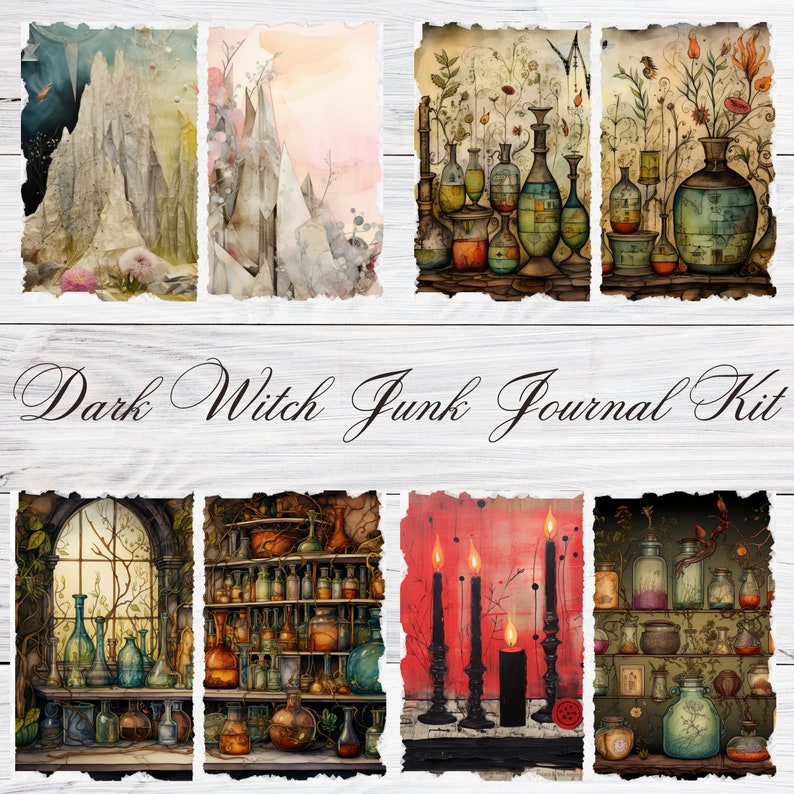 Witch Junk Journal Grimoire Kit Journaling Journalkit Junkjournal ...