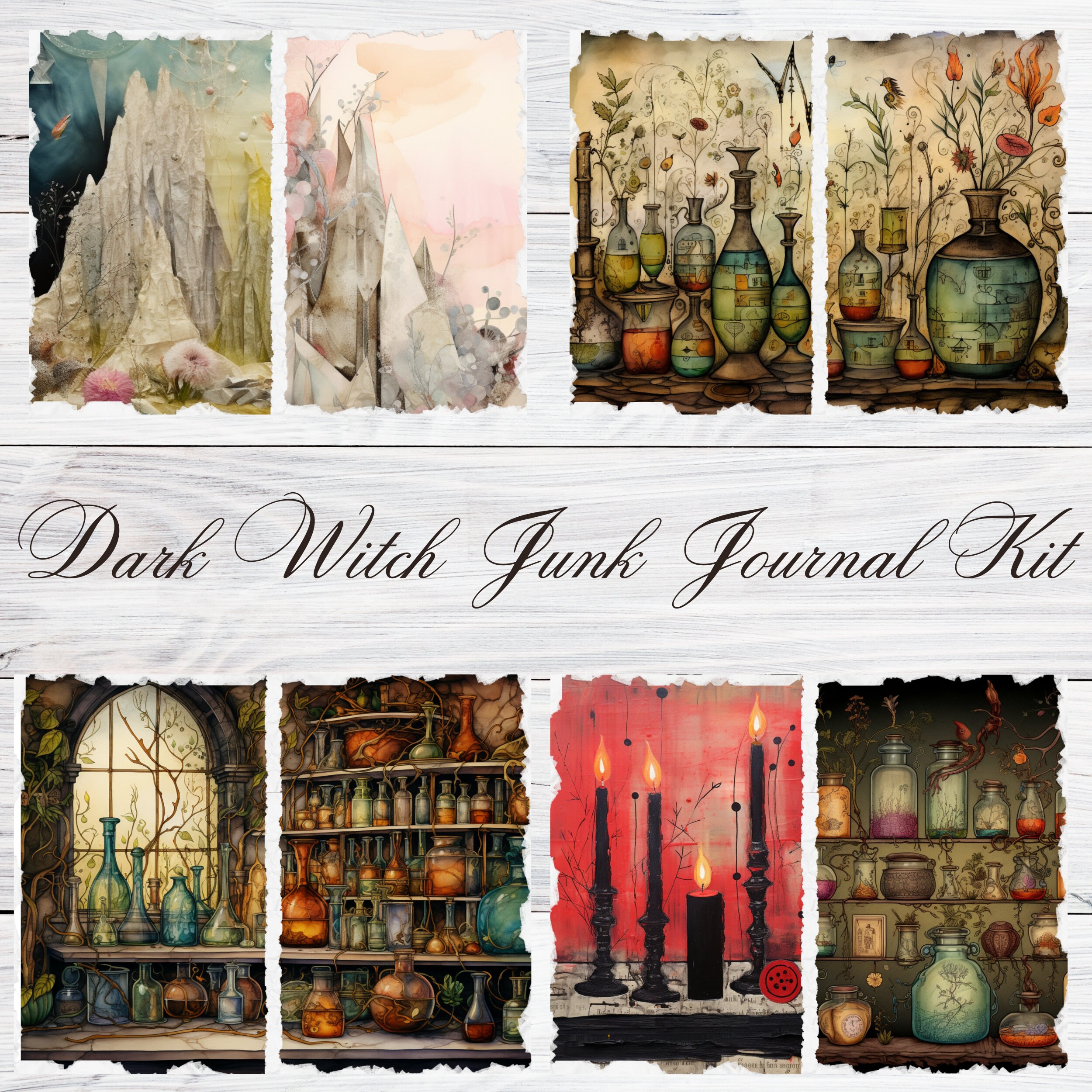 Witch Junk Journal Grimoire Kit Journaling Journalkit Junkjournal ...