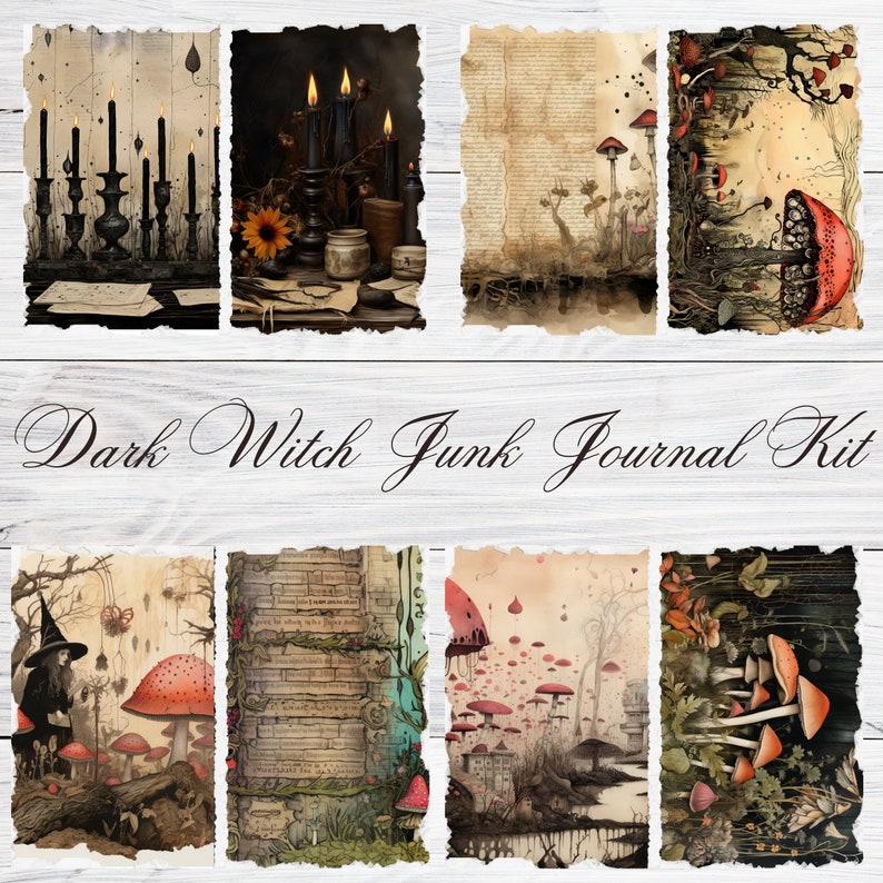 Witch Junk Journal Grimoire Kit Journaling Journalkit Junkjournal ...