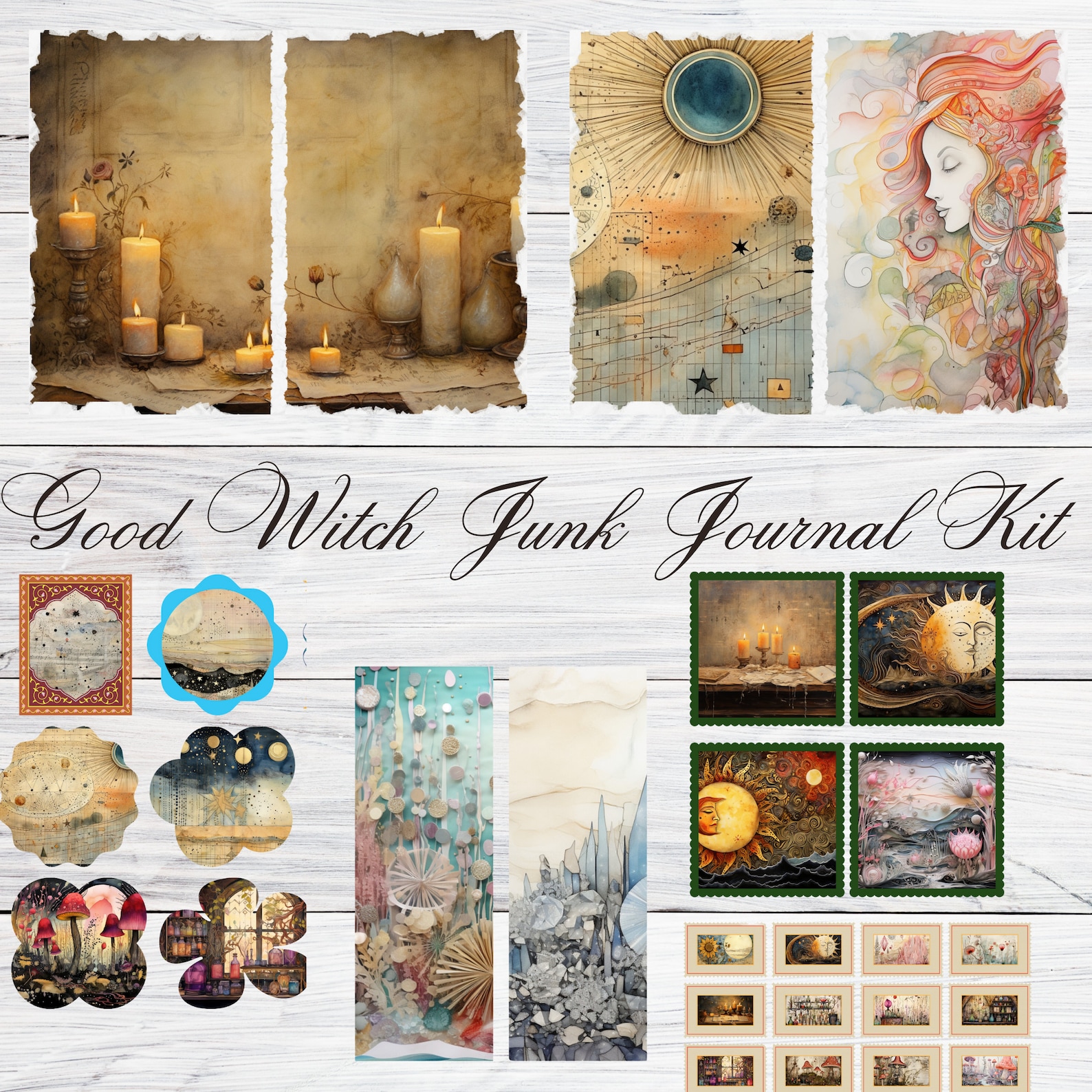 Witch Junk Journal Grimoire Kit Journaling Journalkit Junkjournal ...