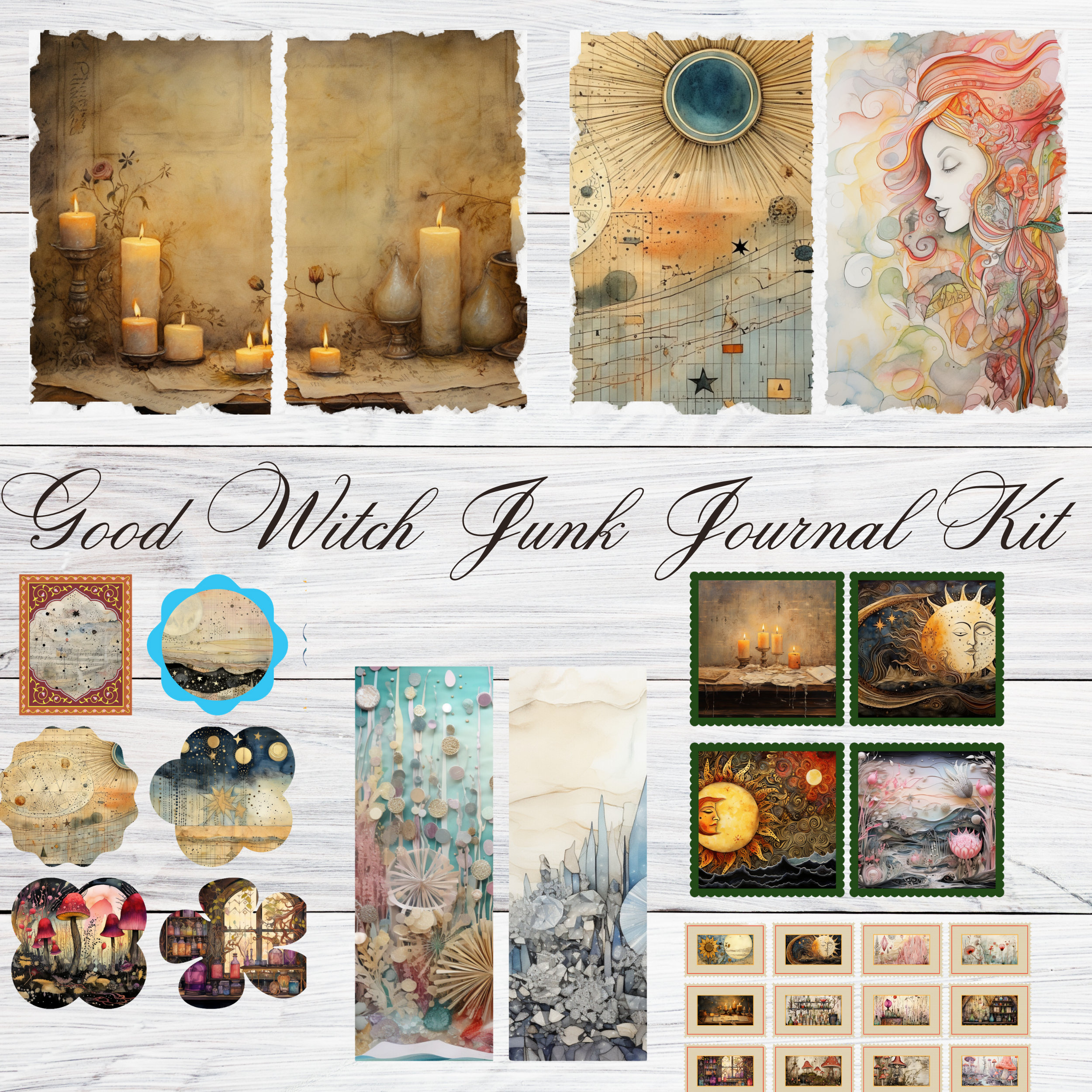 Witch Junk Journal Grimoire Kit Journaling Journalkit Junkjournal ...