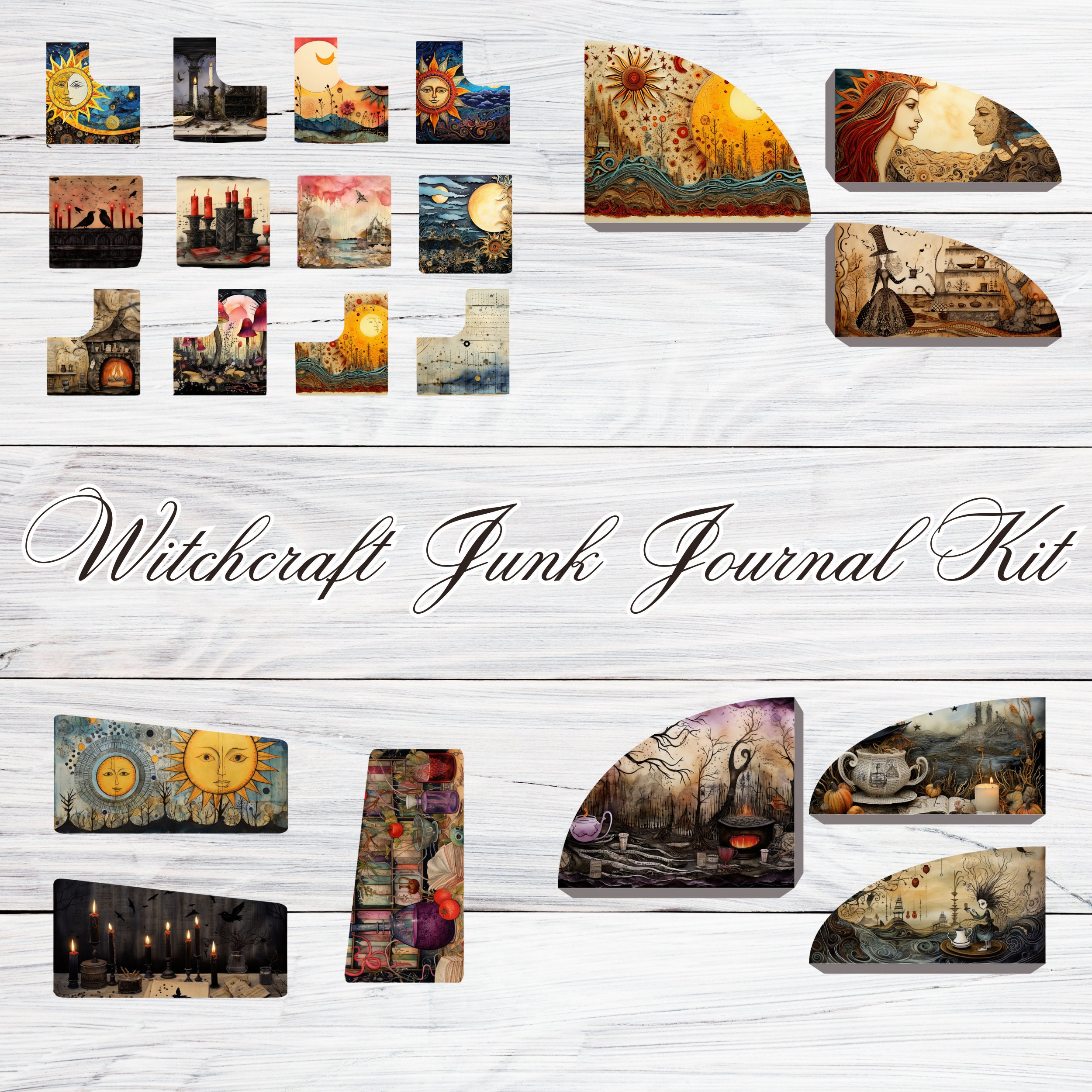 Witchcraft Junk Journal Antique Scrapbook Kit Vintage Junkjournal ...
