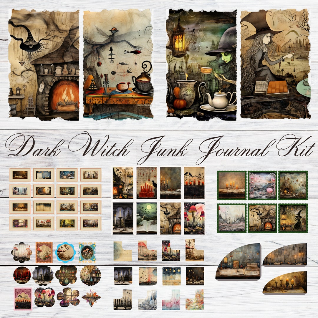 Witch Junk Journal Grimoire Kit Journaling Journalkit Junkjournal ...