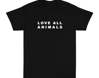 Liebe ALLE Tiere Unisex T-Shirt Schwarz