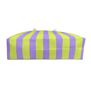 Mahjong Tiles and Racks Tote Bag | Weekender Bag | Lavender Stripes Lemon Lime Yellow | Pastel Stripes | Gifts for Her | Mah Jong Accessory image 4