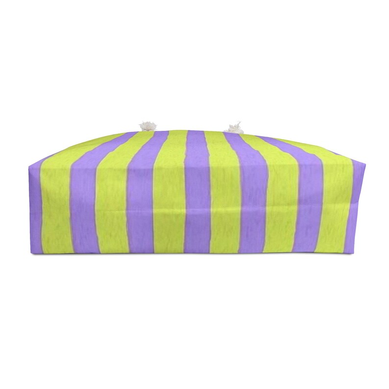 Mahjong Tiles and Racks Tote Bag | Weekender Bag | Lavender Stripes Lemon Lime Yellow | Pastel Stripes | Gifts for Her | Mah Jong Accessory image 4