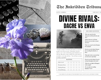 Divine Rivals Book Club Guide, Printable, Discussion Questions, Coloring Page, Game, Activity, Digital, Booktok, Party, Themed, Hosting