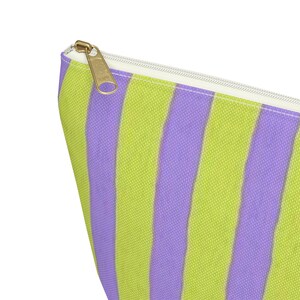 Mahjong Tile Bags | Yellow Lavender Stripes Accessory Pouch | Funky Colorful Pastel Lime Green | Gifts for Her | Cute Mah Jong Tiles Bag image 7