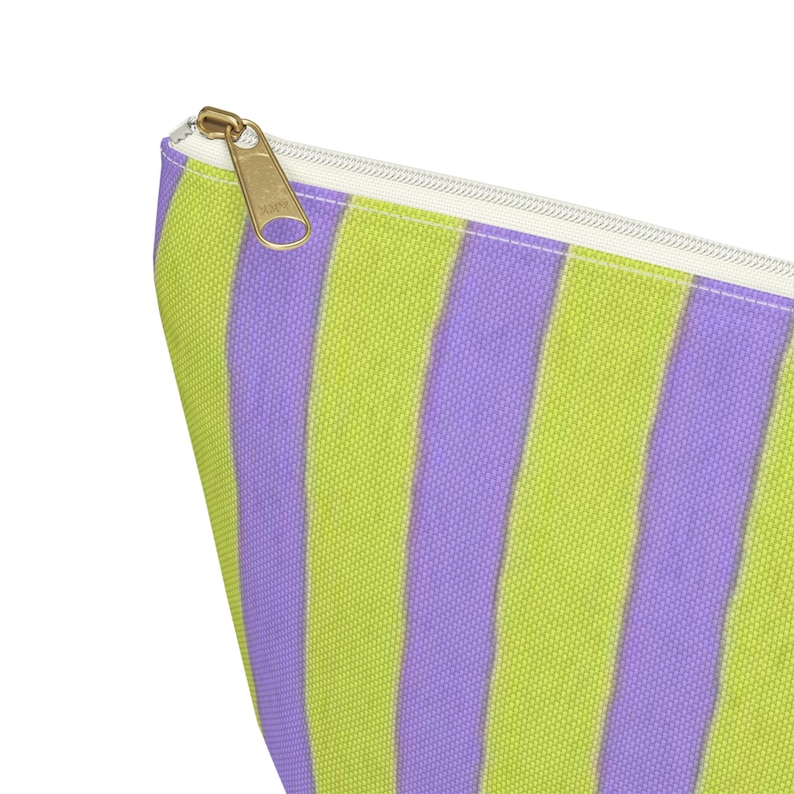 Mahjong Tile Bags | Yellow Lavender Stripes Accessory Pouch | Funky Colorful Pastel Lime Green | Gifts for Her | Cute Mah Jong Tiles Bag image 7