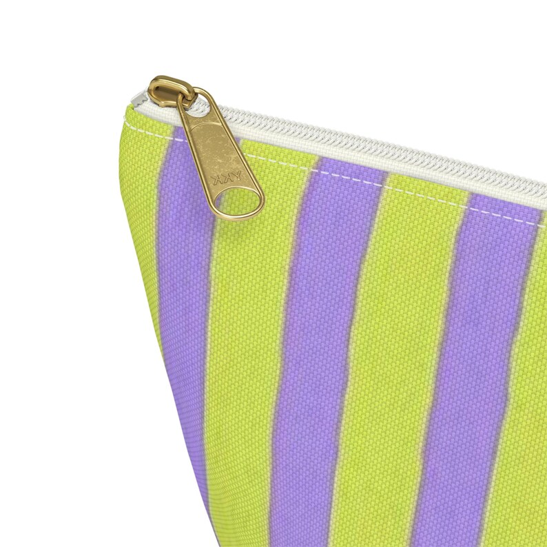Mahjong Tile Bags | Yellow Lavender Stripes Accessory Pouch | Funky Colorful Pastel Lime Green | Gifts for Her | Cute Mah Jong Tiles Bag image 8