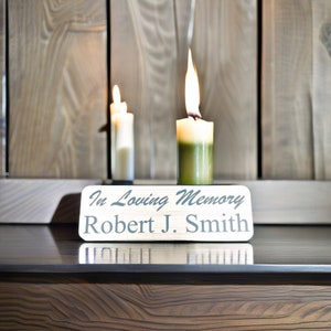 Steel Nameplate, Blue on Silver, Personalized 3x1 Stainless-Steel Custom Laser Engraved