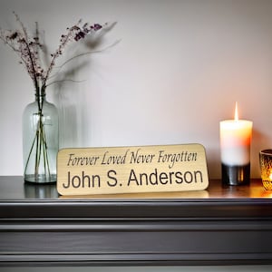 Personalized Plate, Black on Gold, 3x1 Stainless-Steel Custom Laser Engraved Memorial Plate