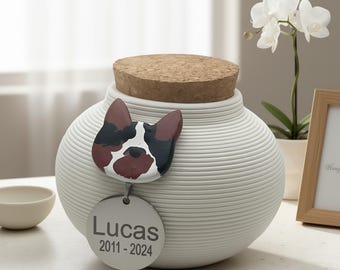 Minimalistische Keramik-Greifring-Katzen-Urne: Haustier-Memorial-Andenken (bis zu 10 kg)
