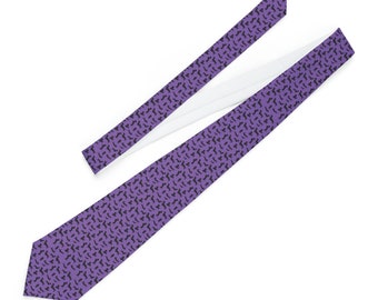 Dachshund Dog Necktie - Light Purple - Dapper Weiner Dog Puppy Cute Fun Tie Dress