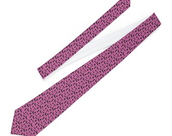 Dachshund Dog Necktie - Light Pink - Dapper Weiner Dog Puppy Cute Fun Tie Dress