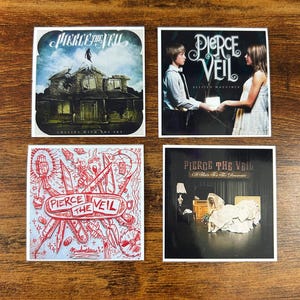 Pierce the Veil Album Cover 2x2 Waterproof Vinyl Stickers - Vic Fuentes, Emo, Collide with the Sky, AFFTD, concerts, music, festivals