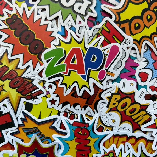 Comic Book Explosion Vinyl Stickers