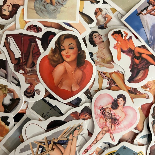Vintage Retro Pinup Girls Sexy Ladies Vinyl Stickers