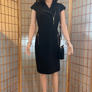 slim fit dress slacks Stella McCartney // Wool Knit Zipper Dress – VSP Consignment main image 0