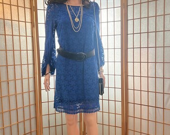 Blue Lace Laundry Dress size 8 Blue Lace Laundry Dress size 8