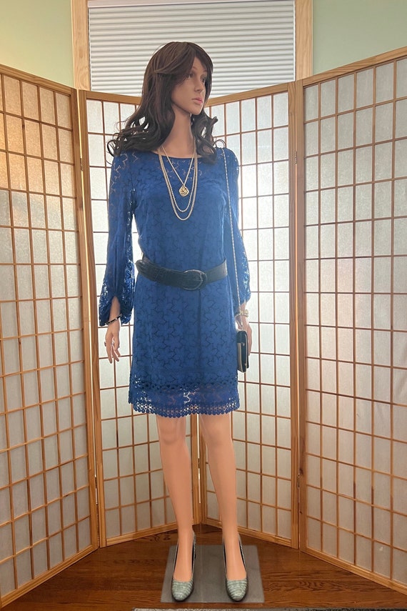 Blue Lace Laundry Dress size 8