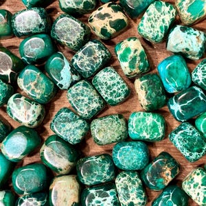 10 Natural Dolomite Gemstone Beads, Size ~ 7mm, Hole ~ 1mm, Dyed Green Smooth Rectangular Prism, Handmade DIY Artcrafts Jewelry Supplies S11