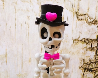3D Printed Articulated Skeleton Figurine with Stand
