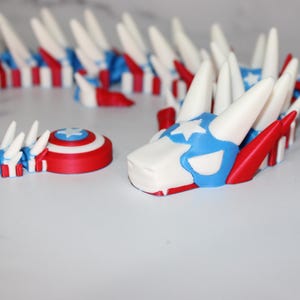 American Dragon: Full Color 3D Printed Articulated Fidget Toy - Free Shipping Included!